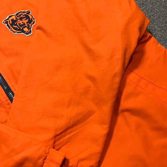 NFL Chicago Bears Reversible Jacket XL Orange Navy Fleece Windbreaker Full Zip - Picture 10 of 16